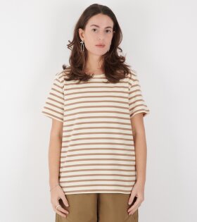 Loui Regular Tee Light Brown/White Stripe