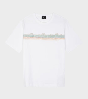 Desert Stripe Print T-shirt White