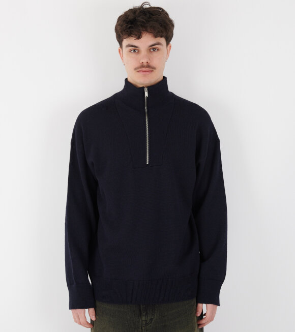 Jil Sander - Zipped Jumper Navy