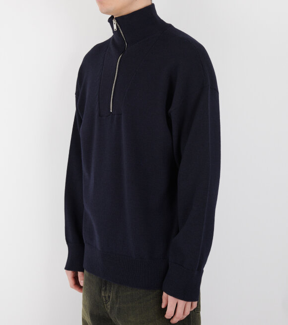 Jil Sander - Zipped Jumper Navy