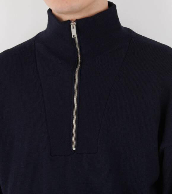 Jil Sander - Zipped Jumper Navy