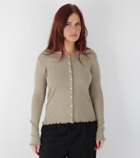 Edie Cardigan Stone Moss