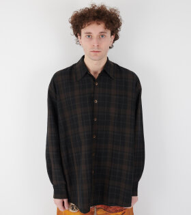 Borrowed Shirt Black Sheer Shadow Check