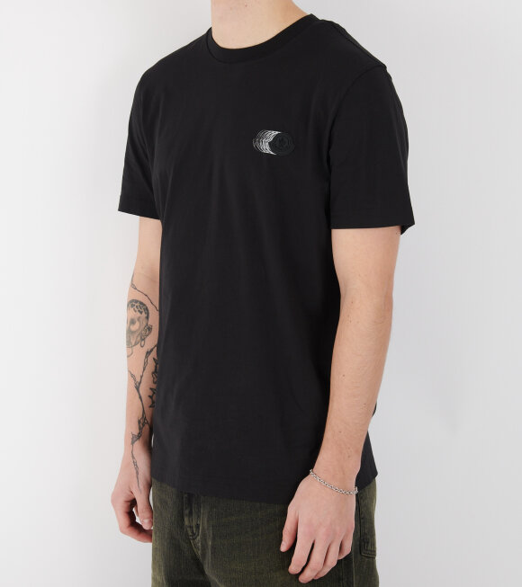 Moncler - Faded Logo Motif T-shirt Black