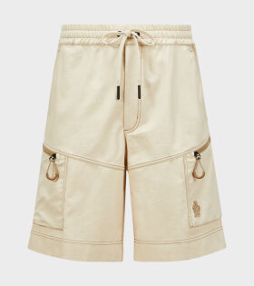 Cotton Drill Cargo Shorts Light Beige