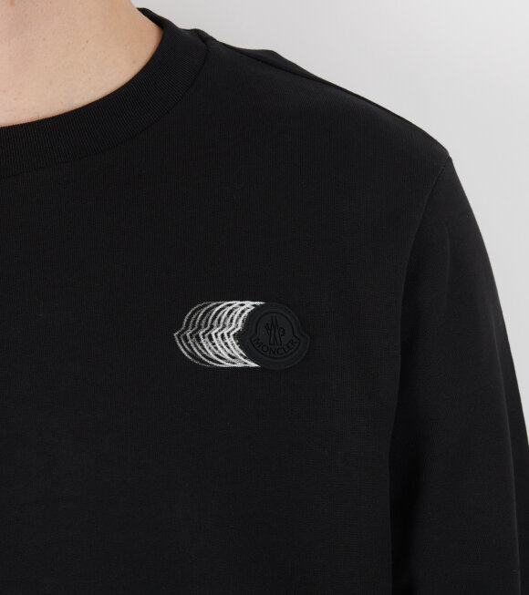 Moncler - Faded Logo Motif Sweatshirt Black