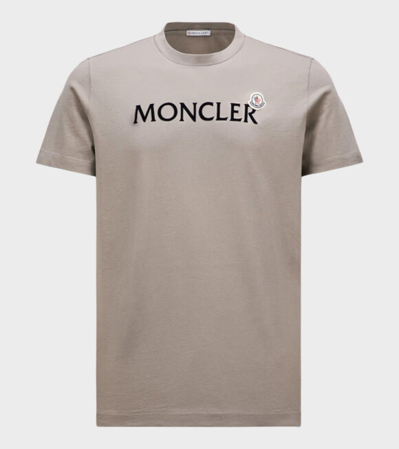 Moncler - Flocked Logo T-shirt Beige Taupe