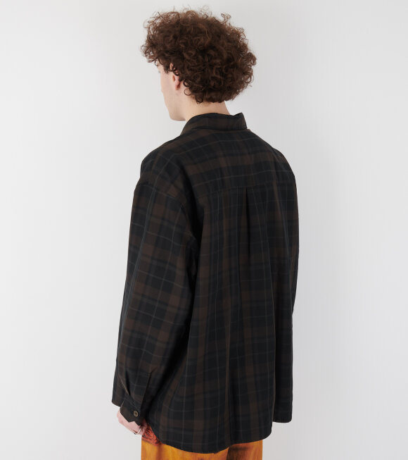 Our Legacy - Borrowed Shirt Black Sheer Shadow Check