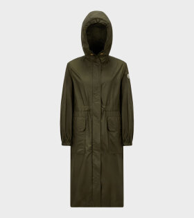 Hiengos Hooded Rain Coat Dark Green