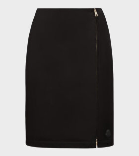 Zipped Midi Skirt Black