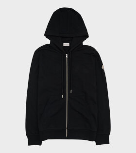 Cotton Zip Sweatshirt Black