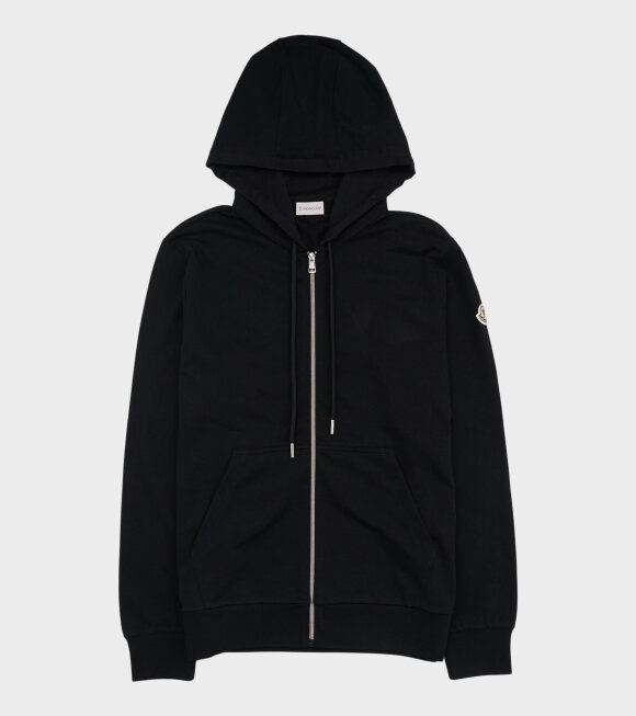 Moncler - Cotton Zip Hoodie Black