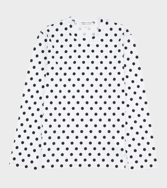 Comme des Garcons - Dot L/S T-shirt White/Black