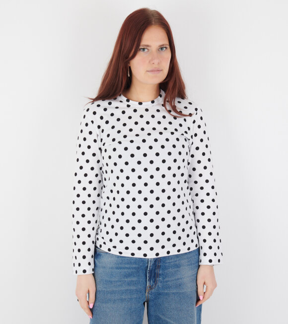 Comme des Garcons - Dot L/S T-shirt White/Black