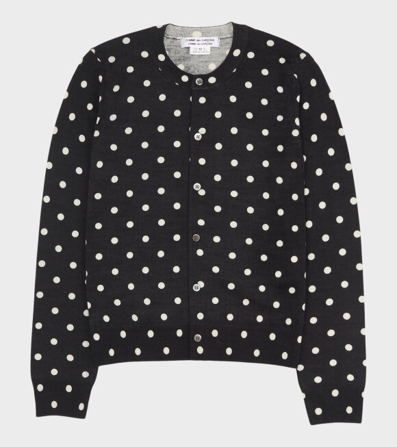 Comme des Garcons - Dot Wool Cardigan Black/White