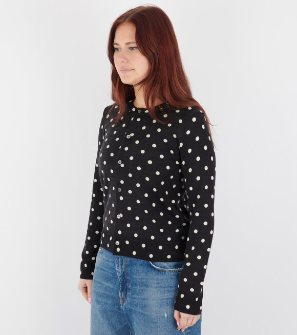 Comme des Garcons - Dot Wool Cardigan Black/White