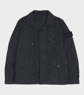 Ghost Nylon Smerigliato Overshirt Black