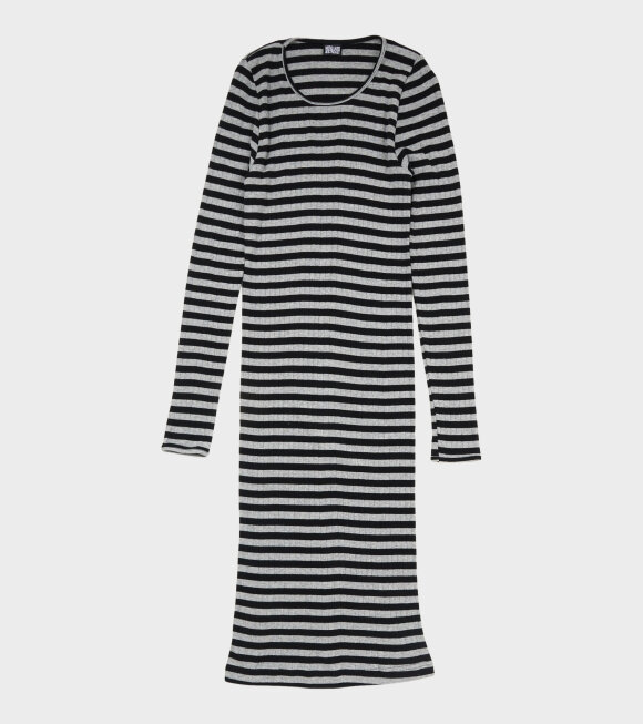 Nørgaard Paa Strøget - 101 John Rib Dress Black/Grey Melange 