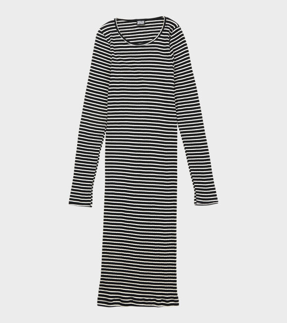 Nørgaard Paa Strøget - 101 John Rib Dress Black/Ecru