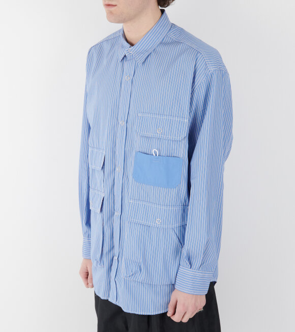 Comme des Garcons Homme - Striped Pocket Shirt Blue/White