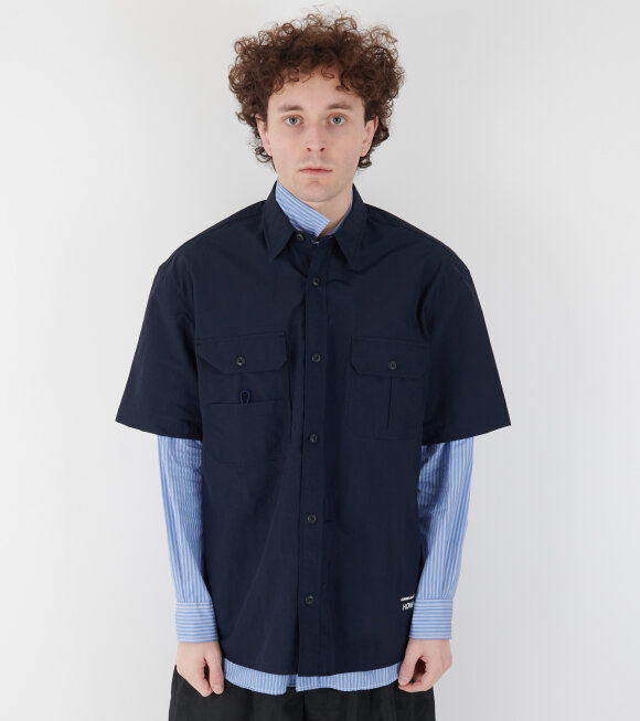 Comme des Garcons Homme - S/S Nylon Pocket Shirt Navy