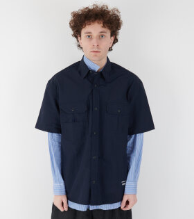 S/S Nylon Pocket Shirt Navy