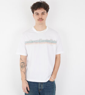 Desert Stripe Print T-shirt White