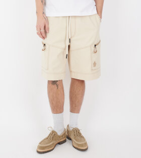 Cotton Drill Cargo Shorts Light Beige