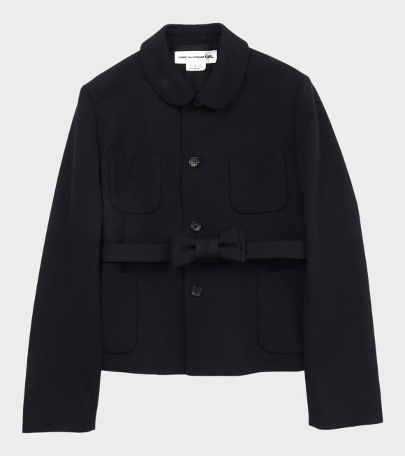 Comme des Garcons Girl - Bow Belt Blazer Navy