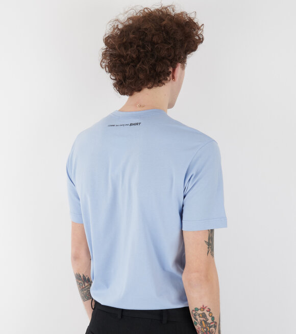 Comme des Garcons Shirt - Back Logo T-shirt Light Blue