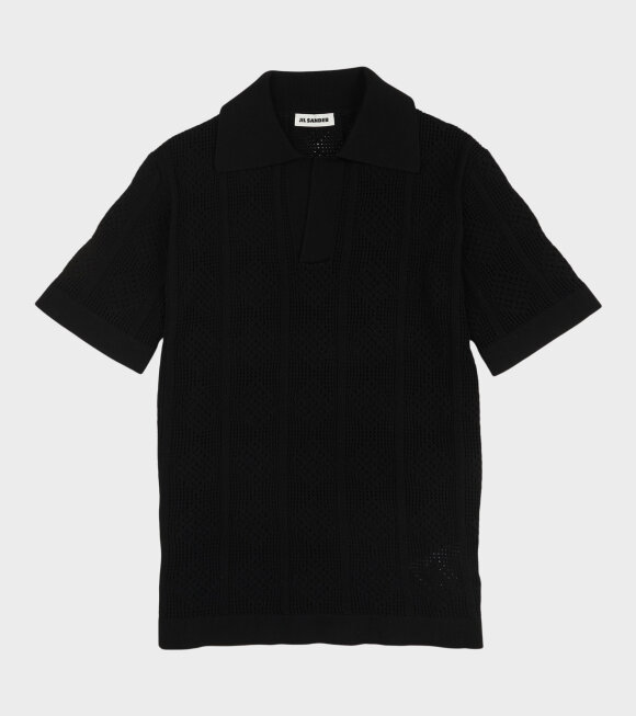 Jil Sander - Knit Polo T-shirt Black