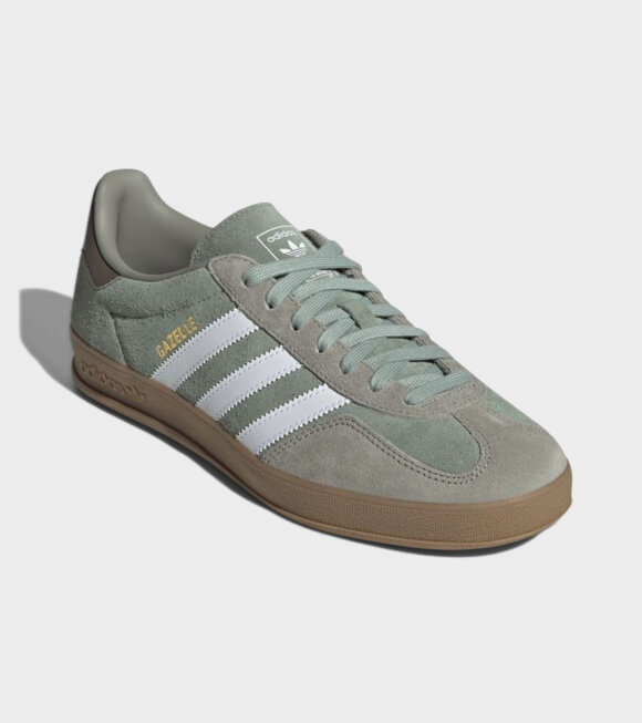 Adidas  - Gazelle Indoor Silver Pebble/Green