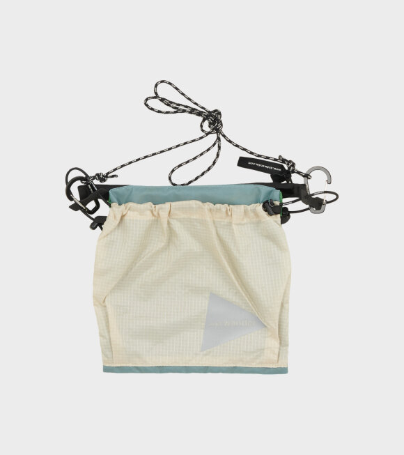 And Wander - Nylon Sacoche Bag Off-white/Green