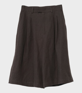 Linen Culottes Dark Brown