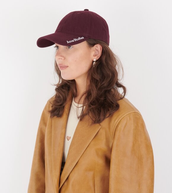 Acne Studios - Twill Logo Cap Burgundy