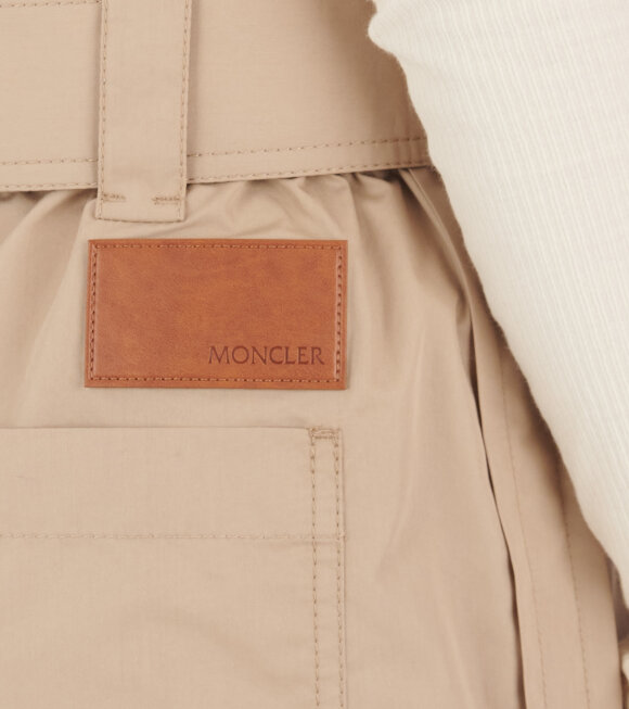 Moncler - High Waist Relaxed Trousers Beige