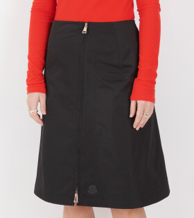 Zipped Midi Skirt Black