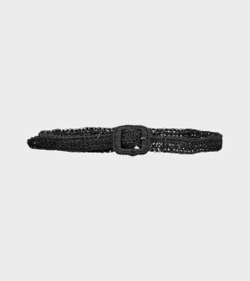 Carlie Straw Belt Black