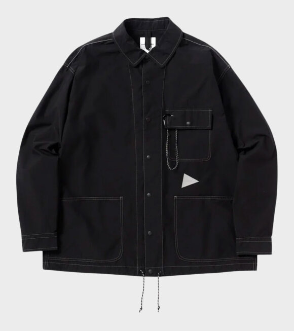 And Wander - Cordura Cotton Ripstop Shirt Jacket Black