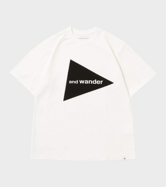 And Wander - Big Logo Tee White