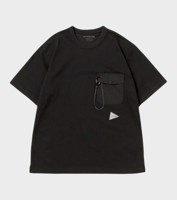 And Wander - Pocket T-shirt Black