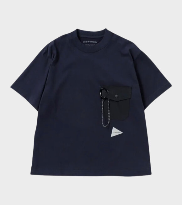 And Wander - Pocket T-shirt Navy