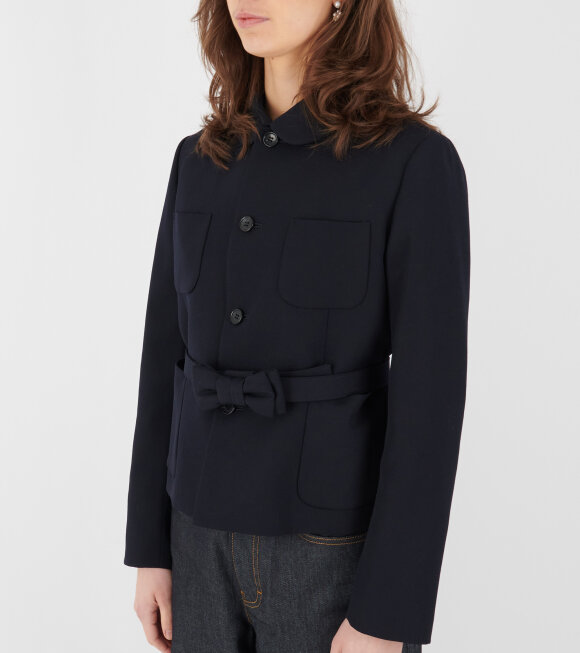 Comme des Garcons Girl - Bow Belt Blazer Navy