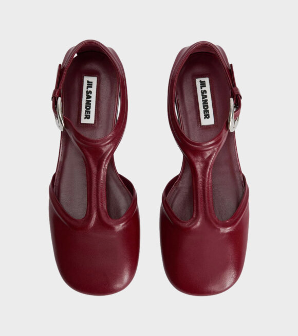 Jil Sander - Mary Jane Flats Cedar Red