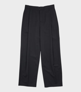 Wool Stripe Martine Pants Black