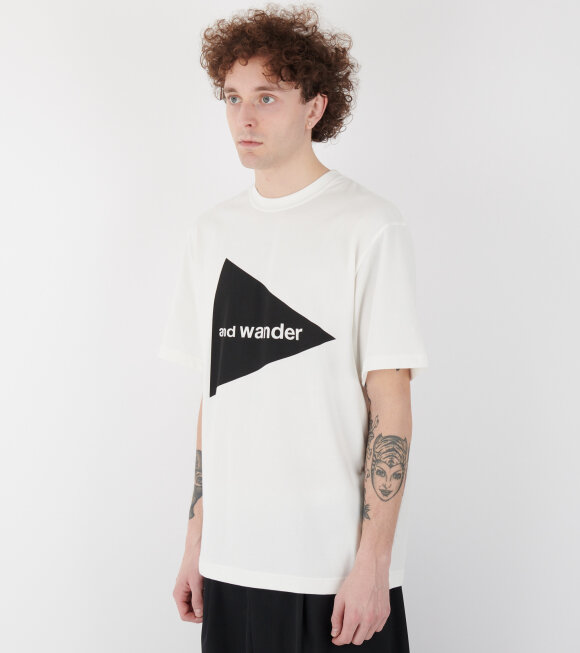 And Wander - Big Logo Tee White