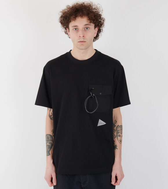 And Wander - Pocket T-shirt Black