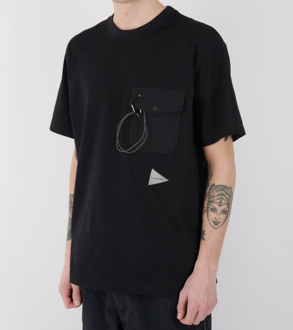 And Wander - Pocket T-shirt Black