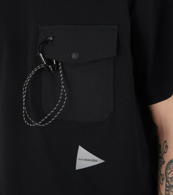 And Wander - Pocket T-shirt Black