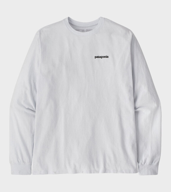 Patagonia - M's L/S P-6 Logo Responsibili-Tee White